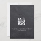 Invitation Chalet rose or floral QR mariage de luxe (Dos)