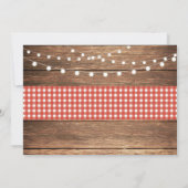 Invitation Chalet rouge de la Fête de l'mariée de bachelorett (Dos)