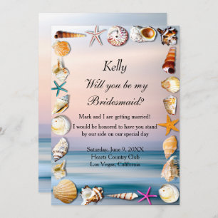 Invitation Chalet Tropical Sandy Beach Et Coquillages