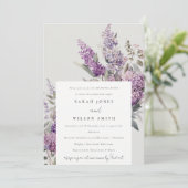 Invitation Chalet Vert Dusky Lilac Matin Floral Après (Debout devant)