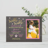 Invitation Chaleur de fête d'anniversaire Twinkle Little Star (Debout devant)