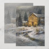 Invitation "Chaleur de Noël" (Devant / Derrière)