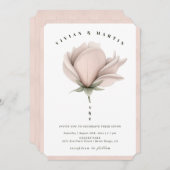 Invitation Chaleur d'hiver Mariage floral (Devant / Derrière)