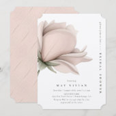 Invitation Chaleur d'hiver Single Big Floral Fête des mariées (Devant / Derrière)