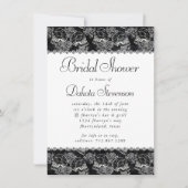 Invitation Chaleur Rose crâne | Funky Black White Fête des ma (Devant)