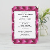 Invitation Chaleureux Cham Rose Faux Velvet Fête des mariées (Debout devant)