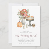 Invitation Chaleureux Citrouille d'automne après Mariage Brun (Devant)