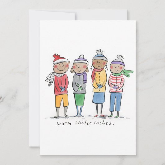 Invitation Chaleureux désir d'hiver (Devant)