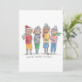 Invitation Chaleureux désir d'hiver (Debout devant)