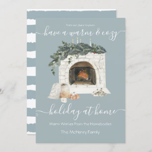 Invitation Chaleureux et confortable cheminée Vacances à Home