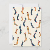 Invitation Chaleureux et douillets Chaussettes de Noël de fêt (Dos)