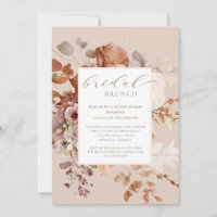 Chaleureux Neutre Floral Bridal Brunch Douche