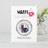 Invitation Chaleureux souhaits canicule scandinave photo Noël (Debout devant)