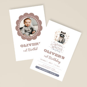 Invitation Chaleureux souhaits d'hiver Anniversaire de enfant