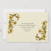 Invitation Chalice et Lilies Première communion traditionnell (Dos)