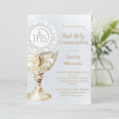 Invitation Chalice Host First Holy Communion (Debout devant)