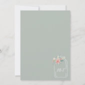 Invitation Chalk floral mason bocal parties scintillant douch (Dos)