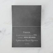 Invitation Chalk Gold Foil Moderne Serez-Vous Notre PORTE-ANN (Intérieur)