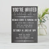 Invitation Chalkboard (Debout devant)