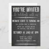 Invitation Chalkboard (Devant / Derrière)