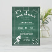 Invitation Chalkboard 10e anniversaire de la fête de football (Debout devant)