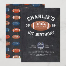 Chalkboard 1er anniversaire Football Party