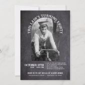 Invitation Chalkboard 80e anniversaire Open House 2 Photo (Devant)