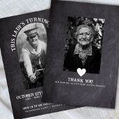 Invitation Chalkboard 80e anniversaire Open House 2 Photo