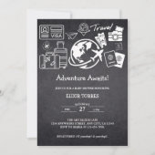 Invitation Chalkboard Adventure Attend le Baby shower (Devant)