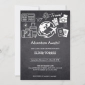 Invitation Chalkboard Adventure Attend le Baby shower (Devant)