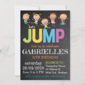 Invitation Chalkboard Anniversaire Trampoline Party Invitatio (Devant)