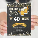 Invitation Chalkboard applaudit et bières anniversaire<br><div class="desc">Chalkboard encourage et bières invitation anniversaire Adulte invitation Anniversaire,  40e Anniversaire Homme</div>