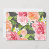 Invitation Chalkboard Aquarelle Floral Tea Baby shower (Dos)