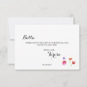 Invitation Chalkboard Aquarelle Florale demande de servante (Dos)