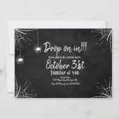 Invitation Chalkboard Araignée Light Costume Halloween Annive (Devant)