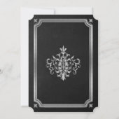 Invitation Chalkboard Argent traditionnel Mariage islamique (Dos)