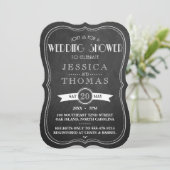 Invitation Chalkboard Art Déco Wedding shower du couple (Debout devant)