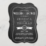 Invitation Chalkboard Art Déco Wedding shower du couple<br><div class="desc">Célébrez dans le style avec ces invitations wedding showers chic et très tendance. Ce design est facile à personnaliser avec votre libellé d'événement spécial et vos invités seront ravis quand ils verront ces invitations fabuleux.</div>