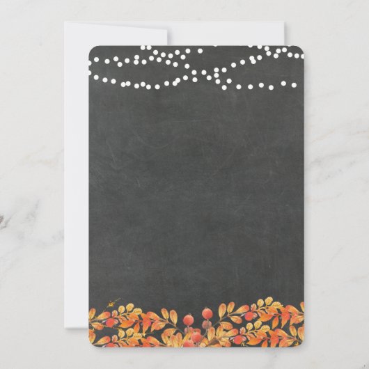 Invitation Chalkboard automne (Dos)