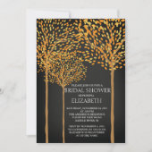 Invitation Chalkboard Automne Arbres nuptiale Douche Invitati (Devant)