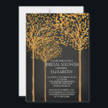 Invitation Chalkboard Automne Arbres nuptiale Douche Invitati<br><div class="desc">Chalkboard Autumn Trees nuptiale Shower Invitation mettant en vedette de beaux automne avec des feuilles orange et jaune sur un arrière - plan populaire de tableau noir.</div>