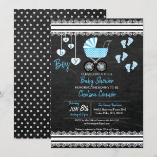 Invitation Chalkboard Baby Boy 👶 Conception de douche