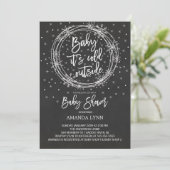 Invitation Chalkboard Baby Il fait froid dehors Baby shower (Debout devant)