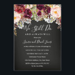 Invitation Chalkboard Bourgogne Floral Mariage Vow Renouvelle<br><div class="desc">Plus joli Mariage floral Vow Renewal Invitations dans le Little Bayleigh Store!</div>