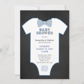 Invitation Chalkboard Bow Cravate Sous-shirt garçon Baby Spri (Devant)