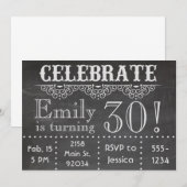 Invitation Chalkboard : Célébrer (Devant / Derrière)
