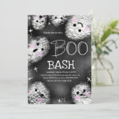 Invitation Chalkboard Costume Boo Fantôme Halloween Anniversa (Debout devant)
