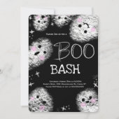 Invitation Chalkboard Costume Boo Fantôme Halloween Anniversa (Devant)
