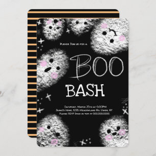 Invitation Chalkboard Costume Boo Fantôme Halloween Anniversa