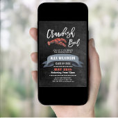 Invitation Chalkboard Crawfish Boil 3 Photo Graduation Party